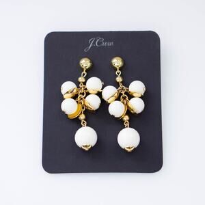 J.Crew Pea Pod Drop Dangle Earrings White